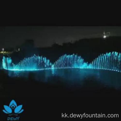 Үлкен көлдегі үлкен түрлі-түсті музыкалық билеу